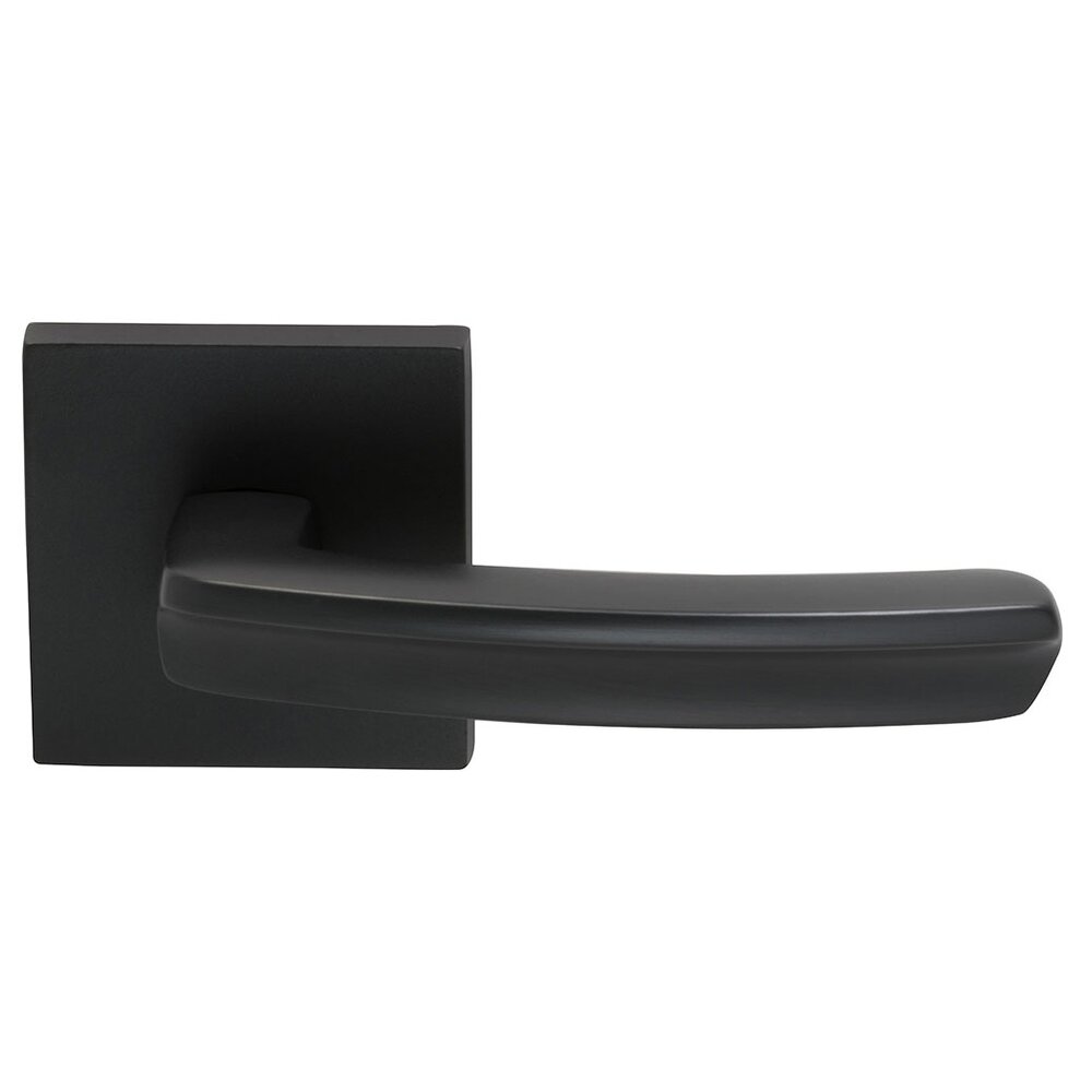 Passage Rectangle Ridge Lever with Square Rose in Oil Rubbed Bronze Lacquered