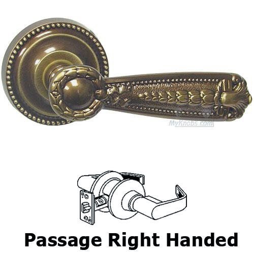 Passage Versailles Right Handed Lever with Beaded Rosette in Shaded Bronze Lacquered