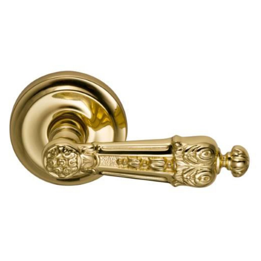 Double Dummy Royale Right Handed Lever with Radial Rosette in Polished Brass Lacquered