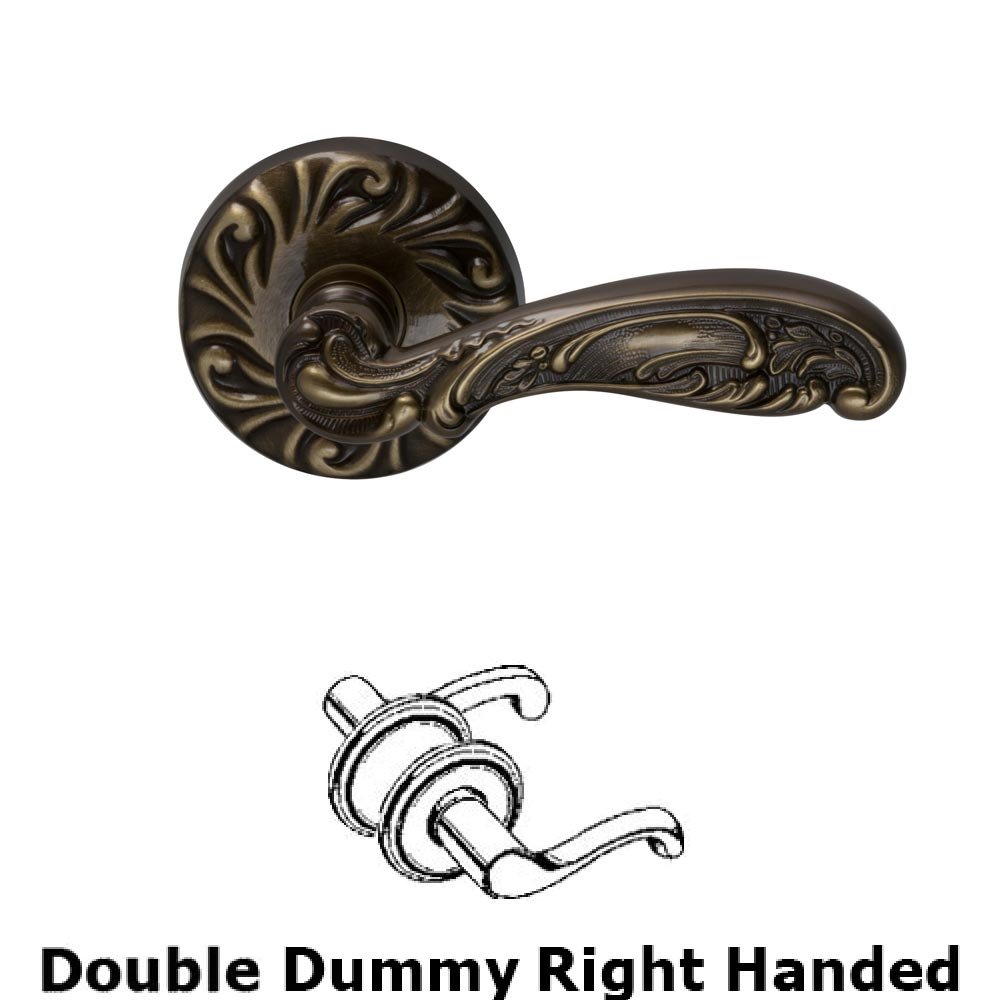 Double Dummy Carved Right Handed Lever with Carved Rosette in Shaded Bronze Lacquered