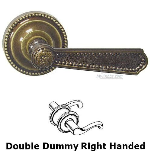 Double Dummy Beaded Right Handed Lever with Beaded Rossette in Shaded Bronze Lacquered