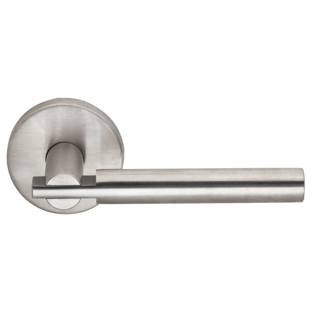 Privacy Vegas Right Handed Lever with Plain Rosette in Brushed Stainless Steel