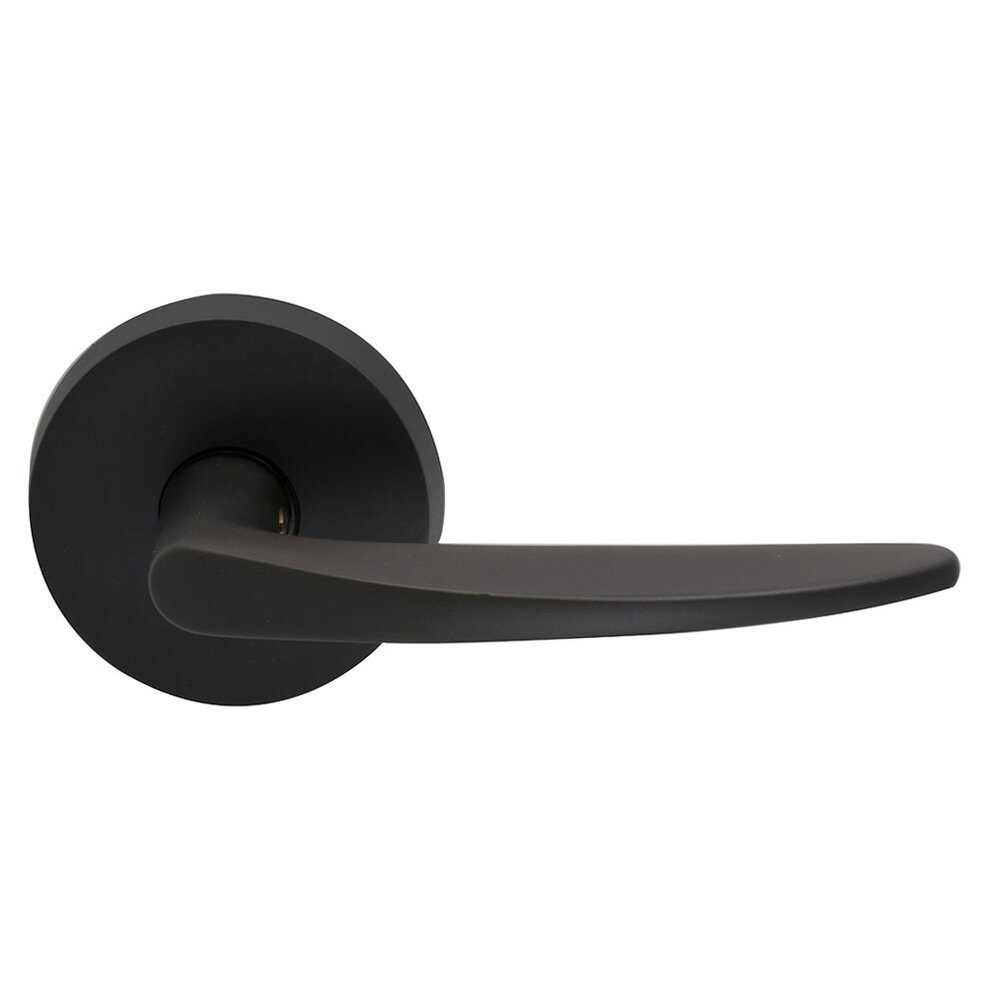 Passage Tapered Lever with Round Rose in Oil Rubbed Bronze Lacquered