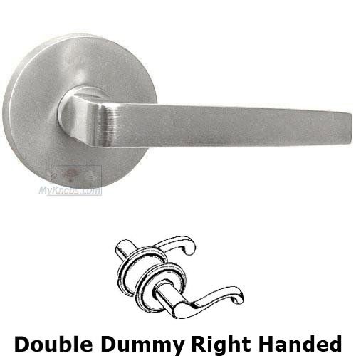 Double Dummy Chicago Right Handed Lever with Plain Rosette in Max Steel