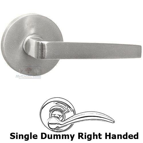 Single Dummy Chicago Right Handed Lever with Plain Rosette in Max Steel
