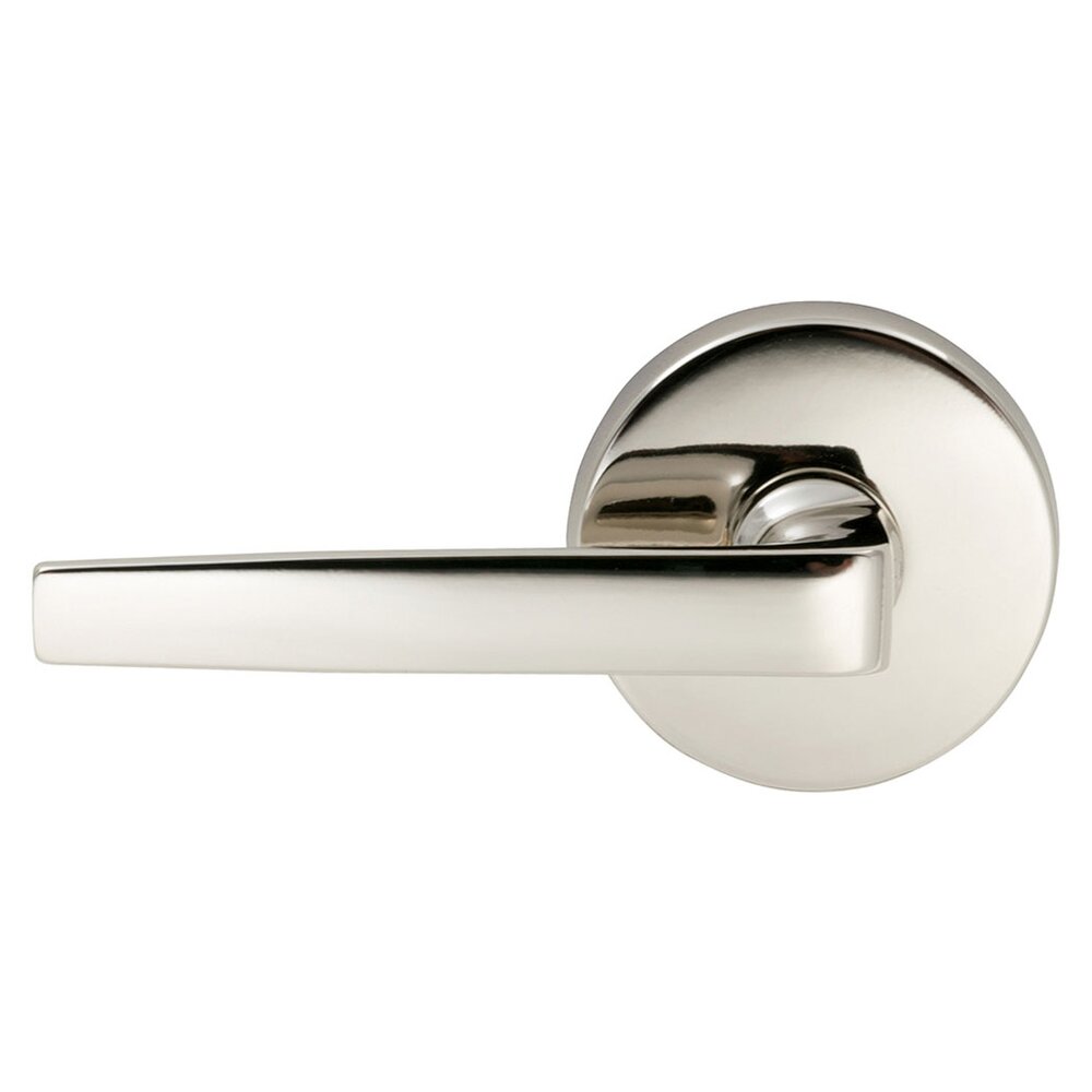 Double Dummy Chicago Left Handed Lever with Plain Rosette in Polished Nickel Lacquered