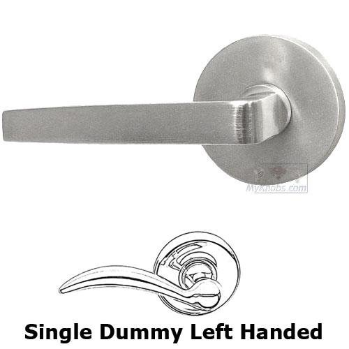 Single Dummy Chicago Left Handed Lever with Plain Rosette in Max Steel