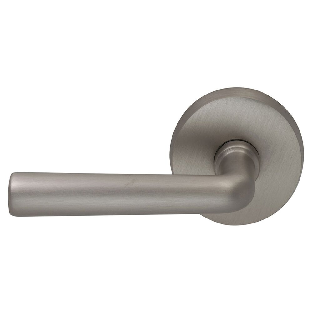 Passage Soho Left Handed Lever with Plain Rosette in Satin Nickel Lacquered
