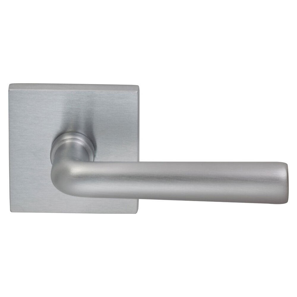 Passage Soho Right Handed Lever with Square Rosette in Satin Chrome
