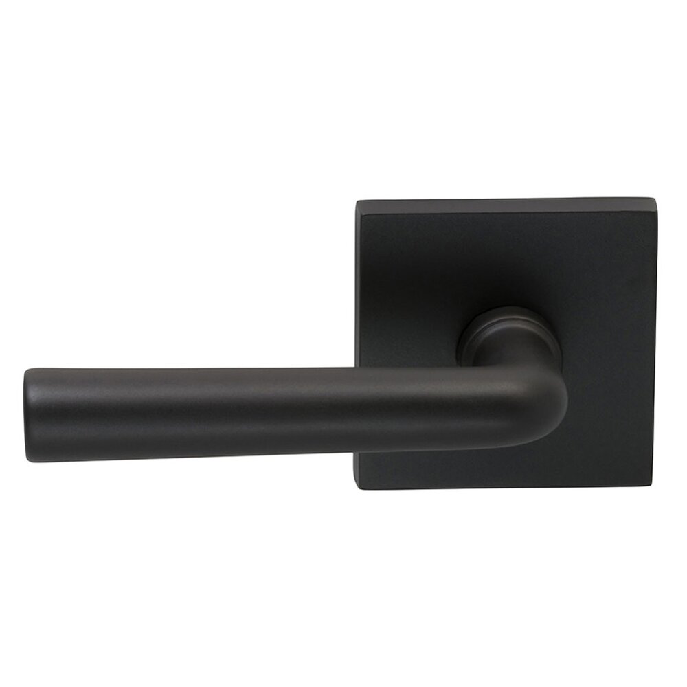 Passage Soho Left Handed Lever with Square Rosette in Oil Rubbed Bronze Lacquered