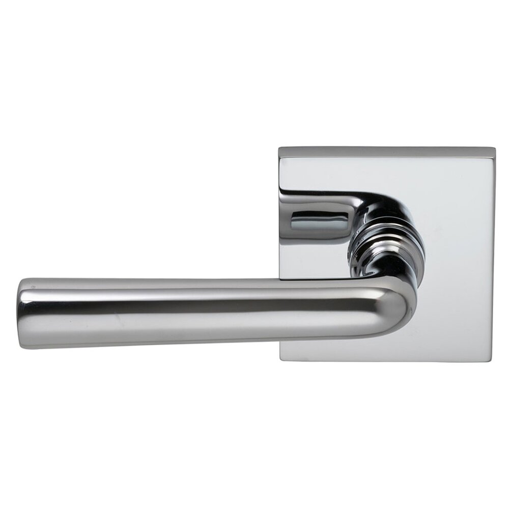 Passage Soho Left Handed Lever with Square Rosette in Polished Chrome