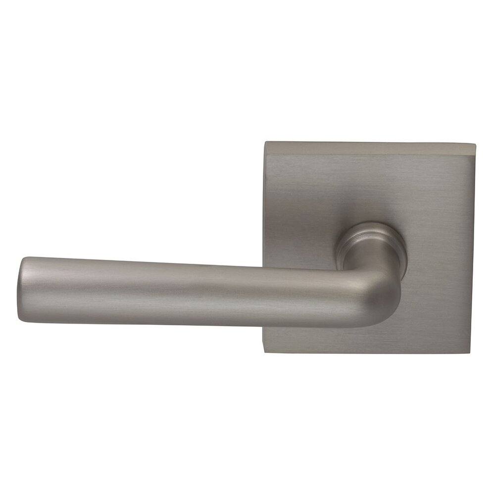Double Dummy Soho Left Handed Lever with Square Rosette in Satin Nickel Lacquered