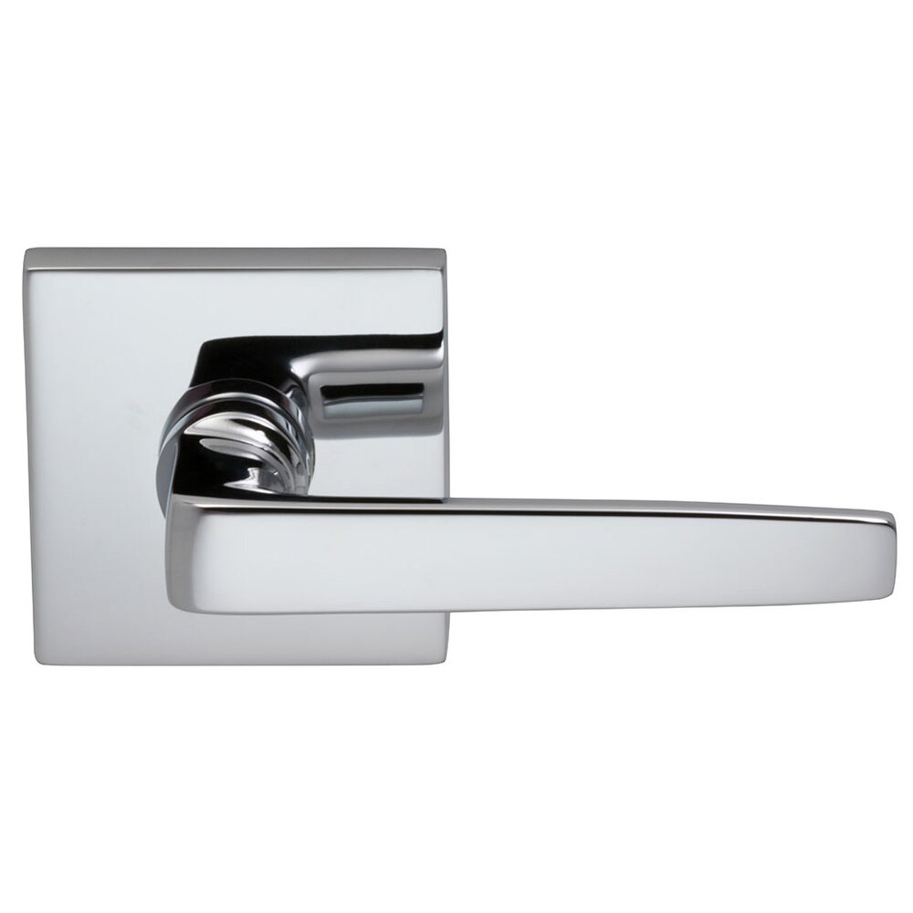 Double Dummy Chicago Right Handed Lever with Square Rosette in Polished Chrome