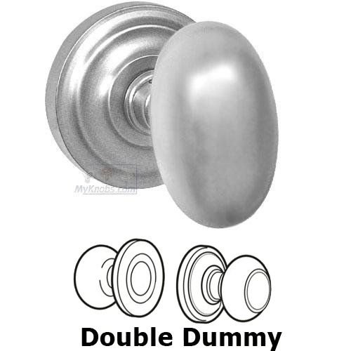Double Dummy Set Classic Egg Knob with Radial Rosette in Max Steel