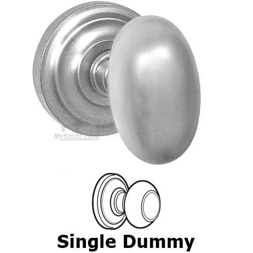 Single Dummy Classic Egg Knob with Radial Rosette in Max Steel