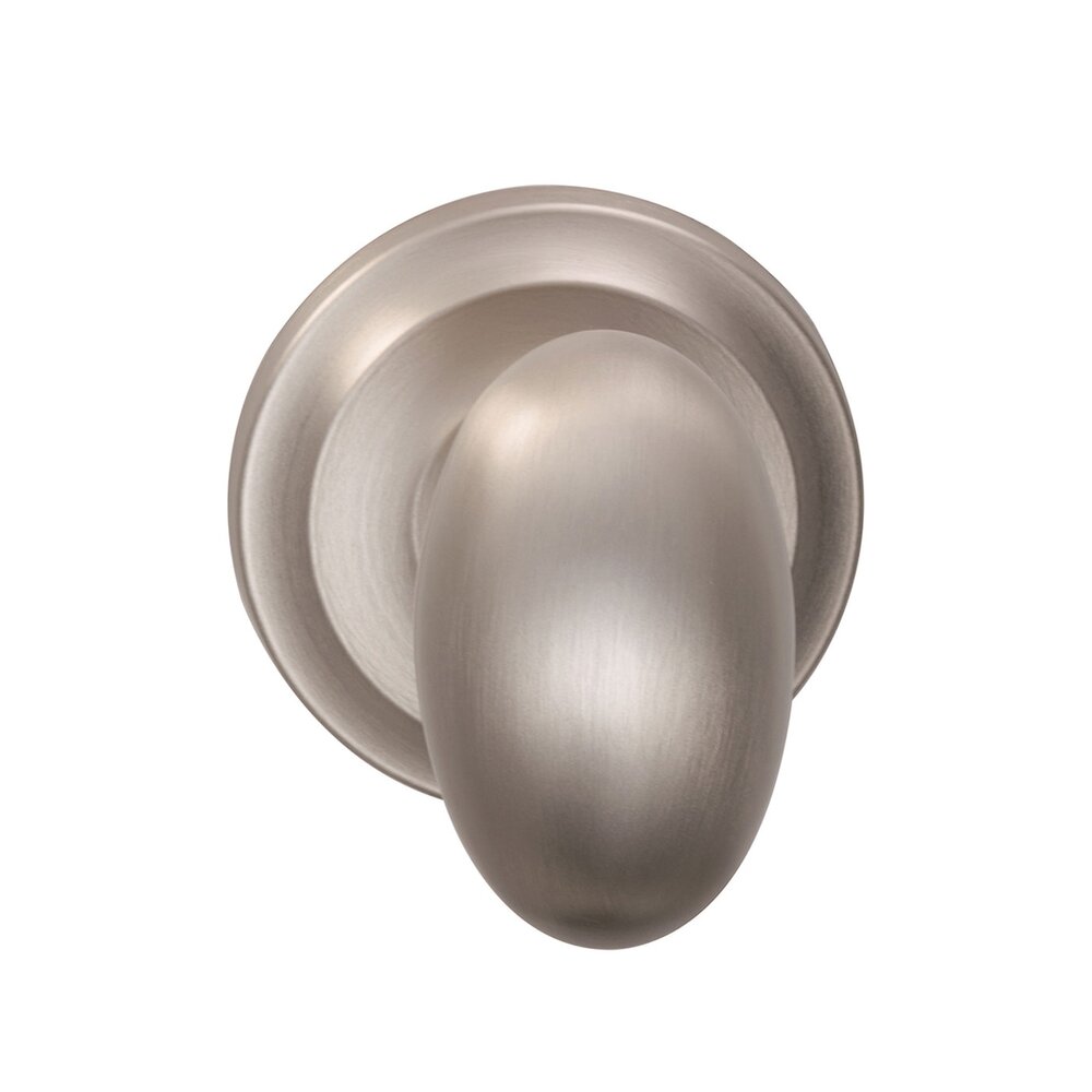 Double Dummy Traditions Knob with Radial Rosette in Satin Nickel Lacquered