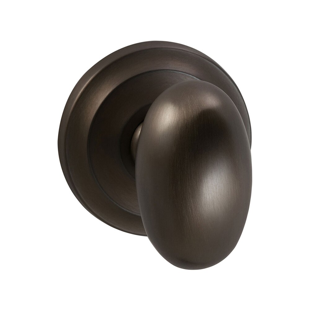 Privacy Traditions Knob with Radial Rosette in Antique Bronze Unlacquered