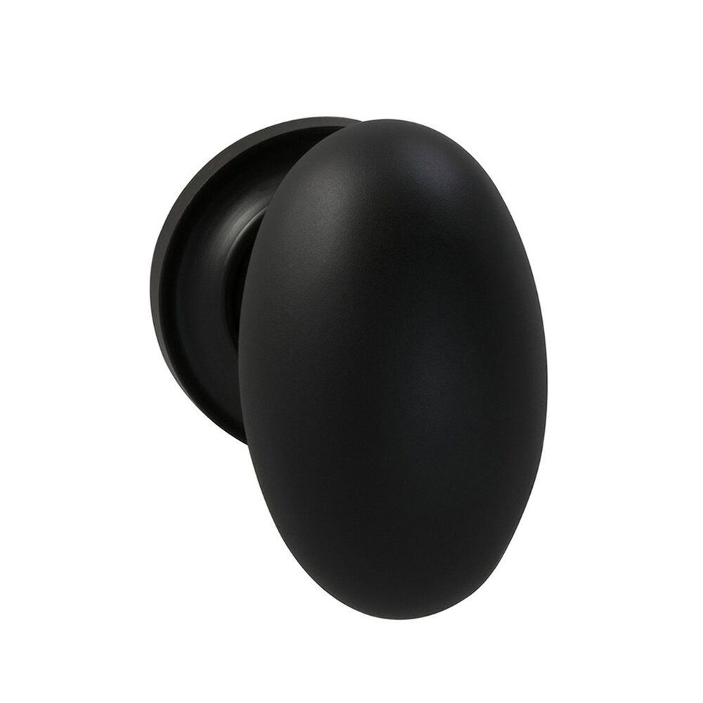 Single Dummy Traditions Classic Egg Door Knob with Small Radial Rosette in Oil Rubbed Bronze Lacquered