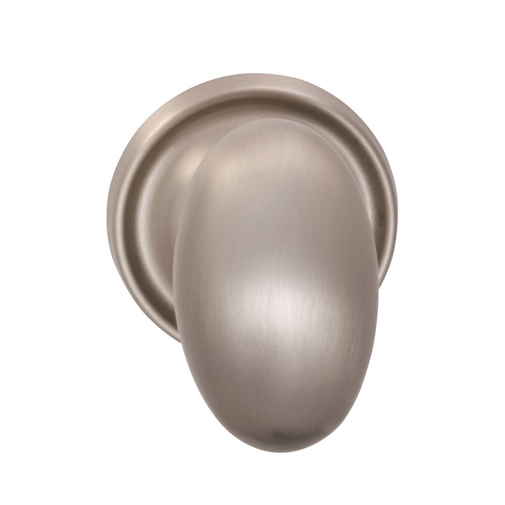Passage Traditions Classic Egg Door Knob with Medium Radial Rosette in Satin Nickel Lacquered