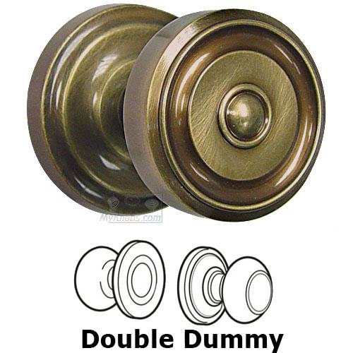 Double Dummy Set Classic Ridge Knob with Radial Rosette in Shaded Bronze Lacquered