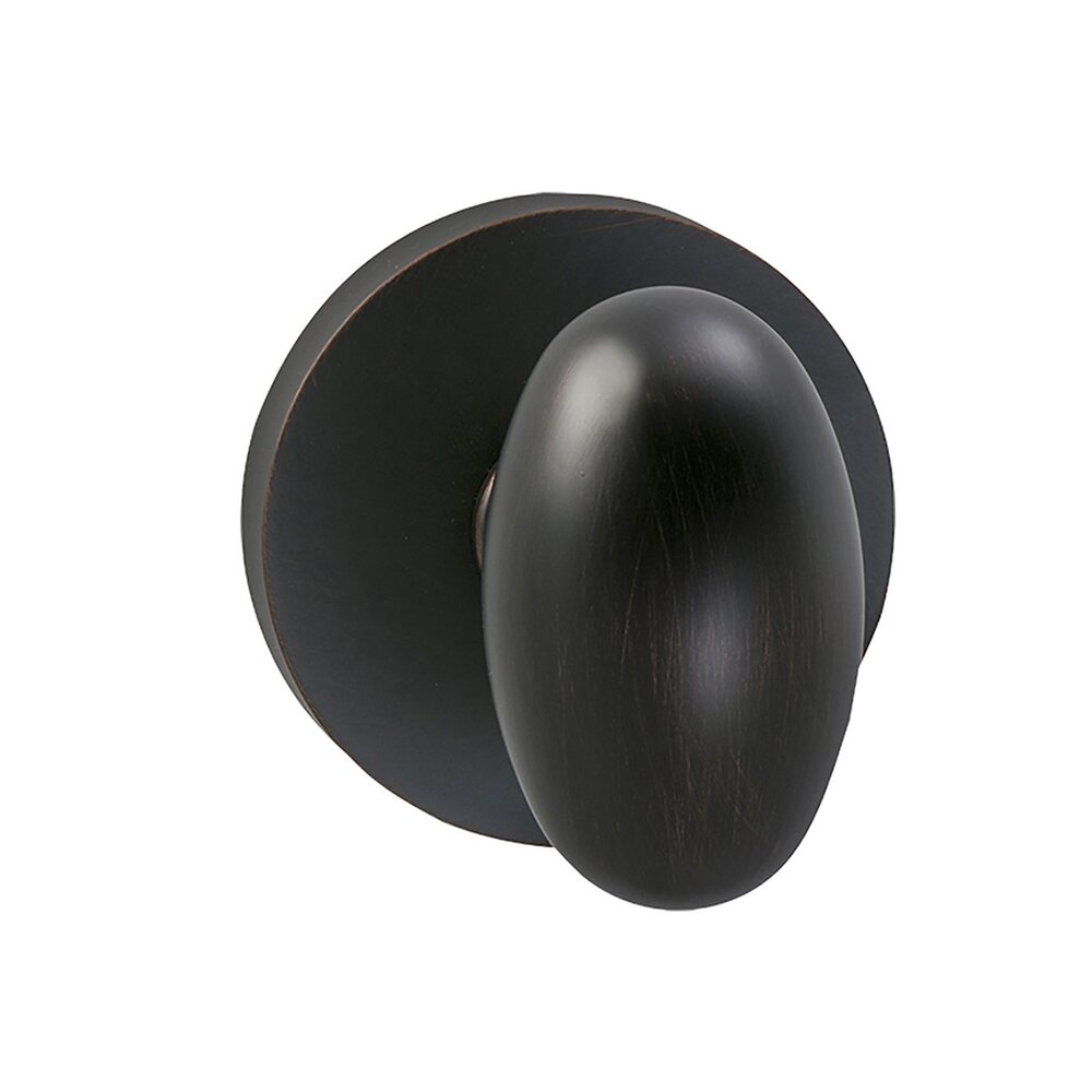 Single Dummy Egg Knob with Modern Rose in Tuscan Bronze