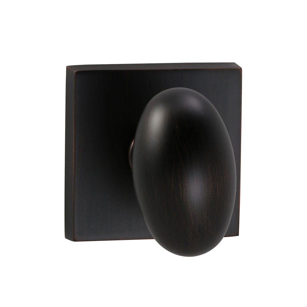 Single Dummy Egg Knob with Square Rose in Tuscan Bronze