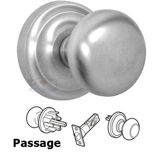 Passage Latchset Classic 2 1/8" Half Round Knob with Radial Rosette in Max Steel