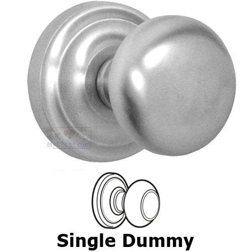 Single Dummy Classic 2 1/8" Half Round Knob with Radial Rosette in Max Steel