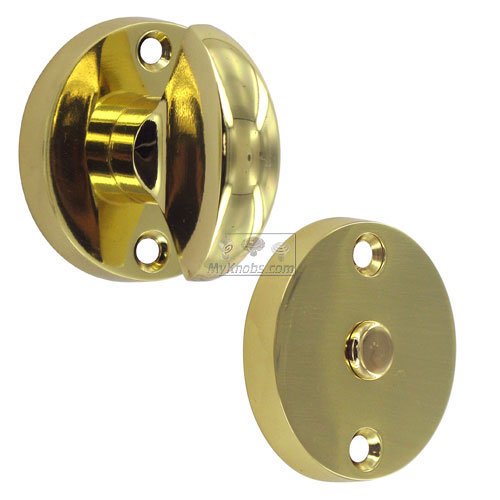 Modern Mortise Privacy Bolt in Polished Brass Lacquered