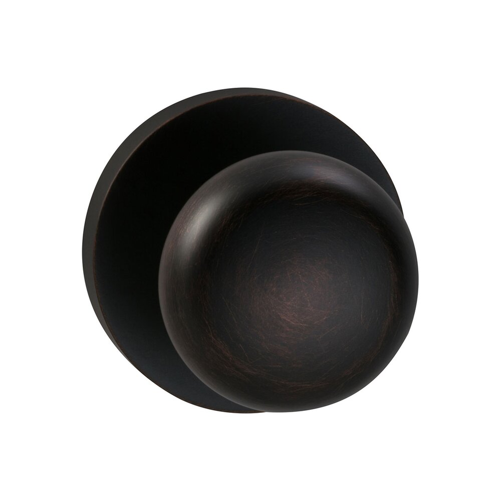 Double Dummy Colonial Knob with Modern Rose in Tuscan Bronze