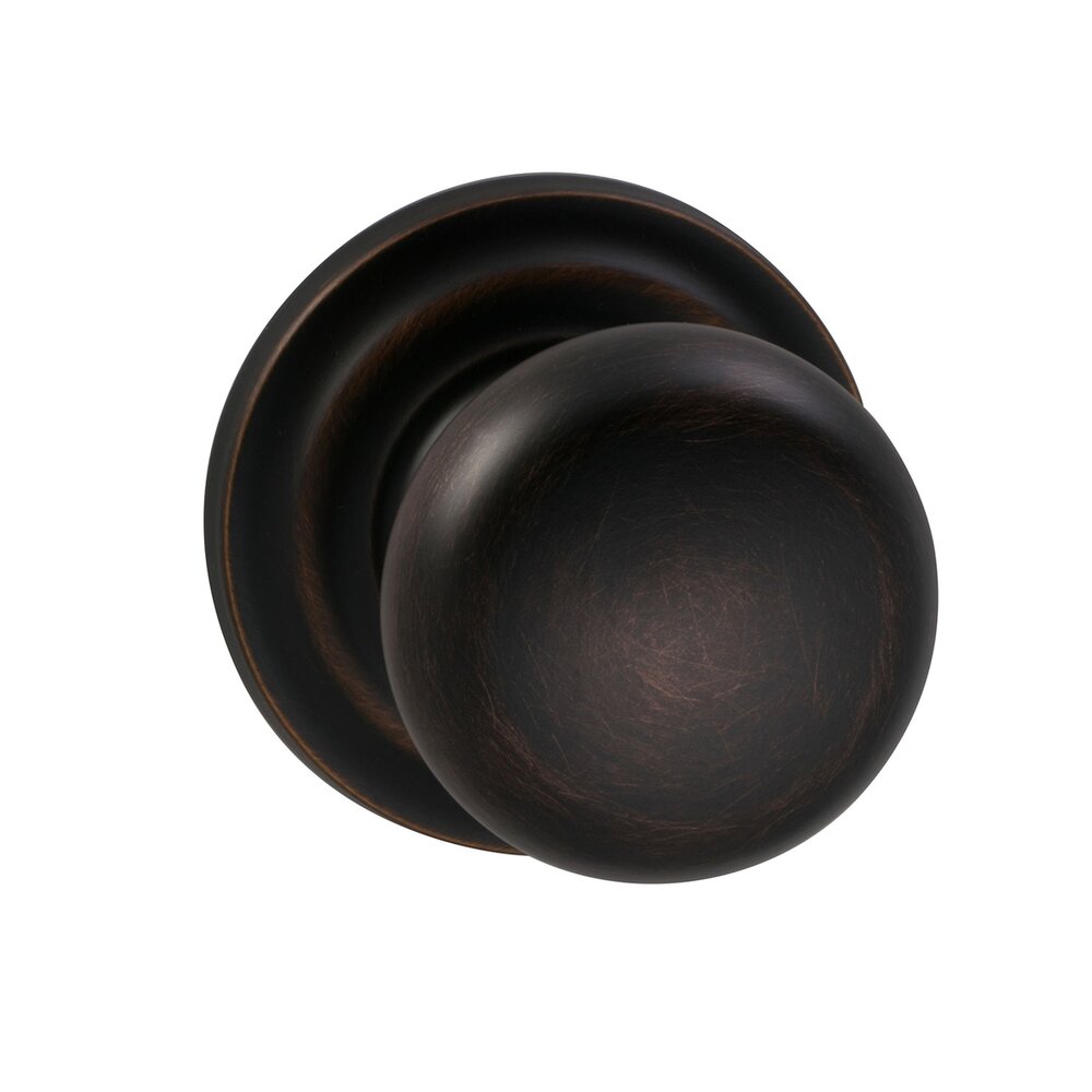 Double Dummy Colonial Knob with Traditional Rose in Tuscan Bronze