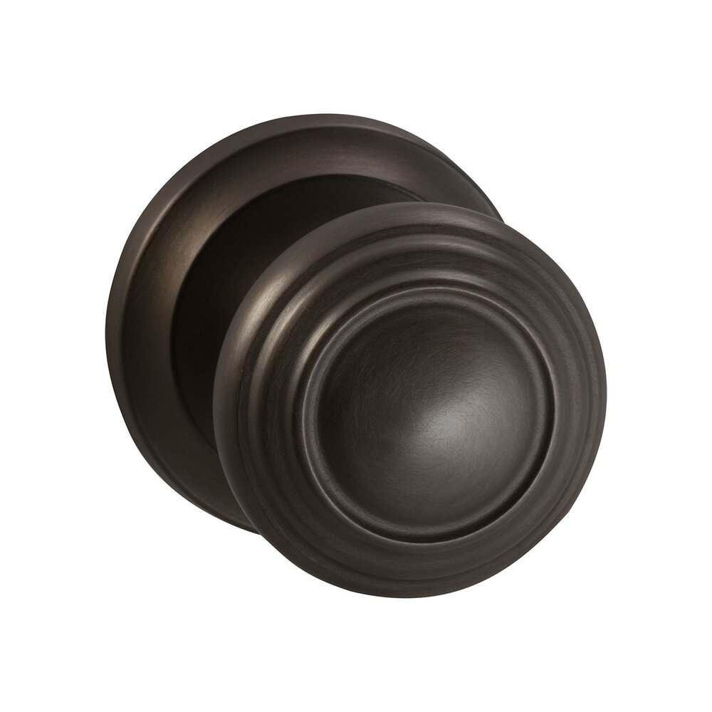 Double Dummy Traditions Knob with Radial Rosette in Antique Bronze Unlacquered