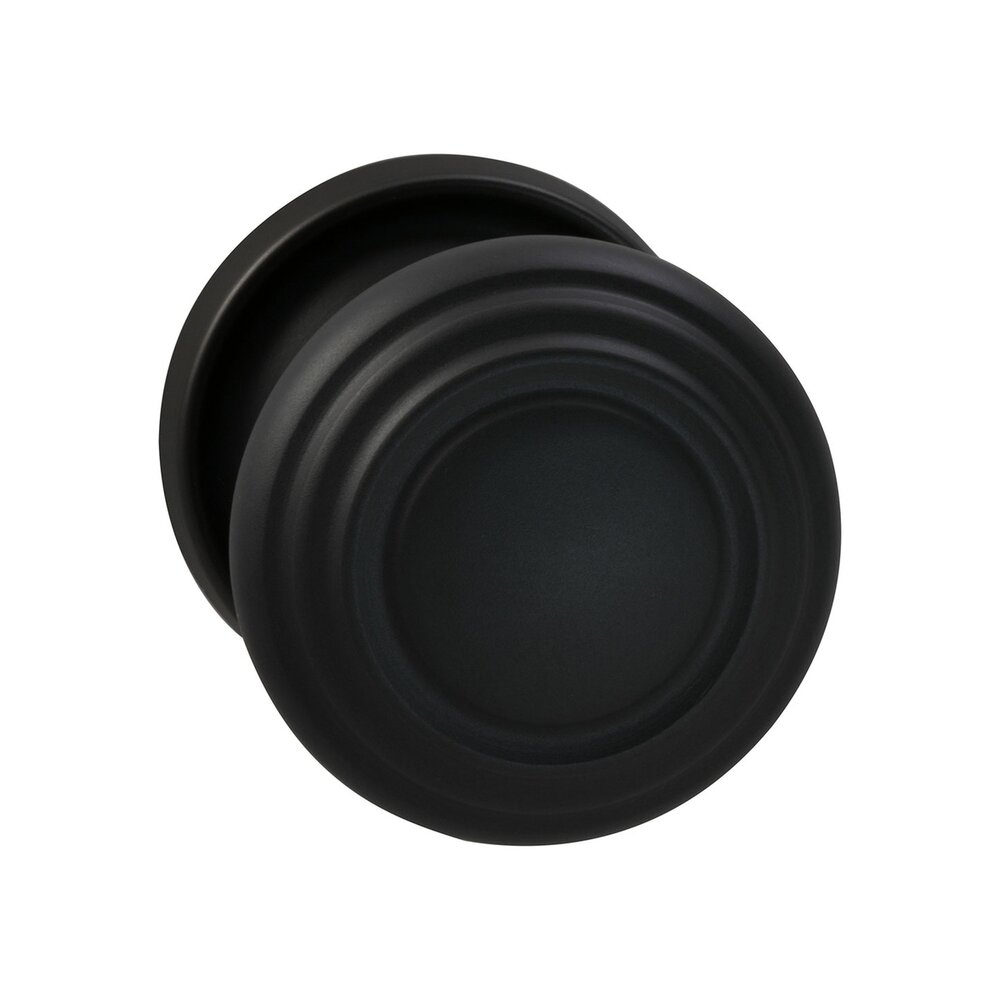 Passage Traditions Contoured Door Knob with Medium Radial Rosette in Oil Rubbed Bronze Lacquered