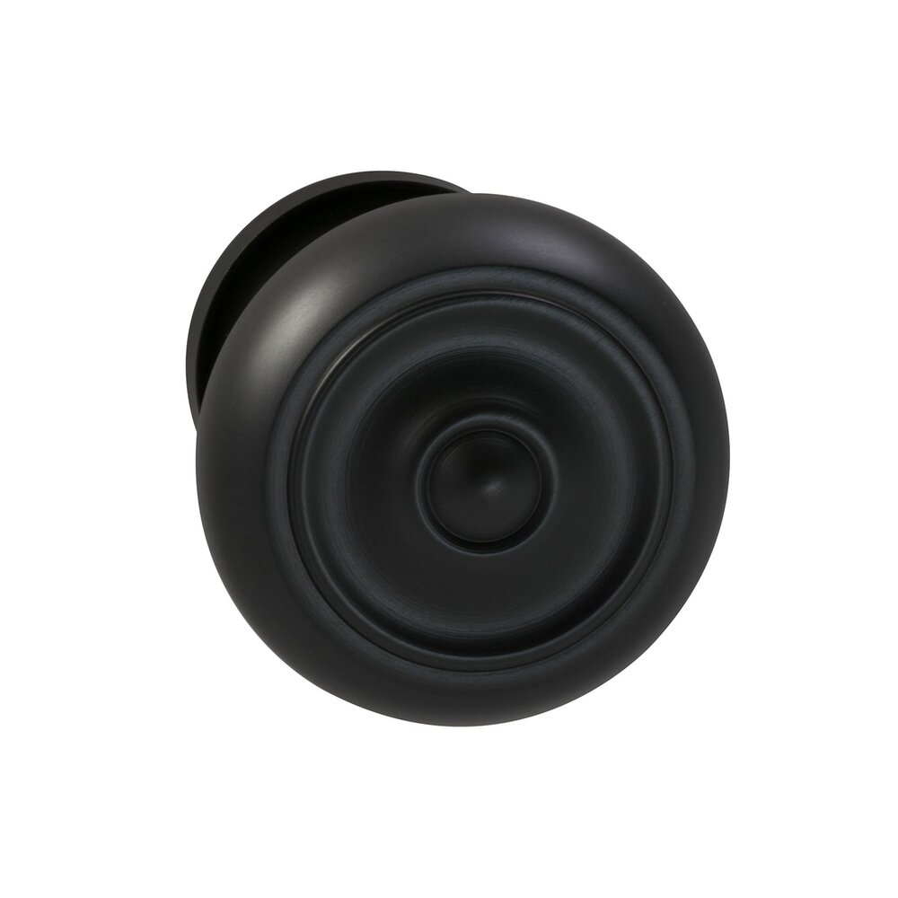 Passage Traditions Classic Door Knob with Small Radial Rosette in Oil Rubbed Bronze Lacquered