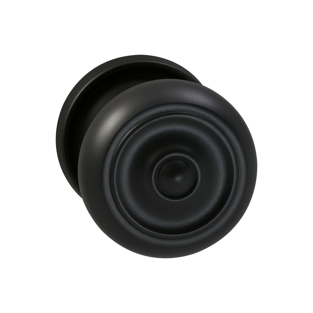 Passage Traditions Classic Door Knob with Medium Radial Rosette in Oil Rubbed Bronze Lacquered