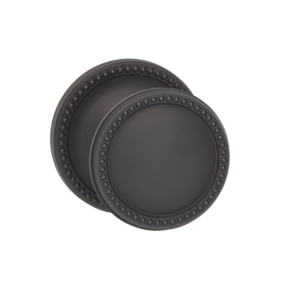 Privacy Beaded Knob Beaded Rose in Oil Rubbed Bronze Lacquered