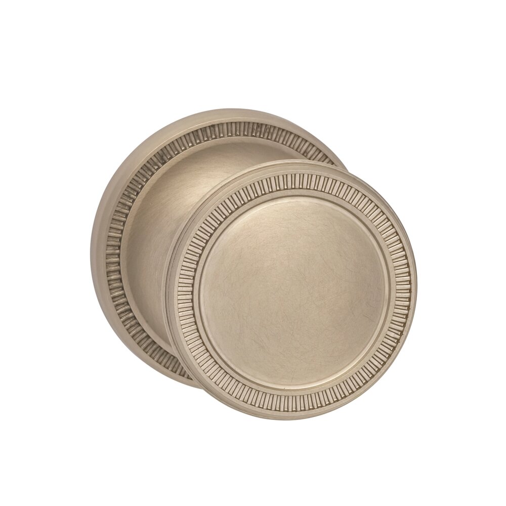 Privacy Milled Knob Milled Rose in Satin Nickel Lacquered
