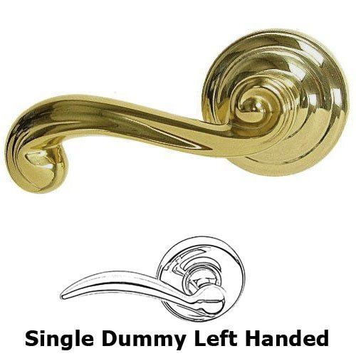 Single Dummy Wave Left Handed Lever with Radial Rosette in Max Brass