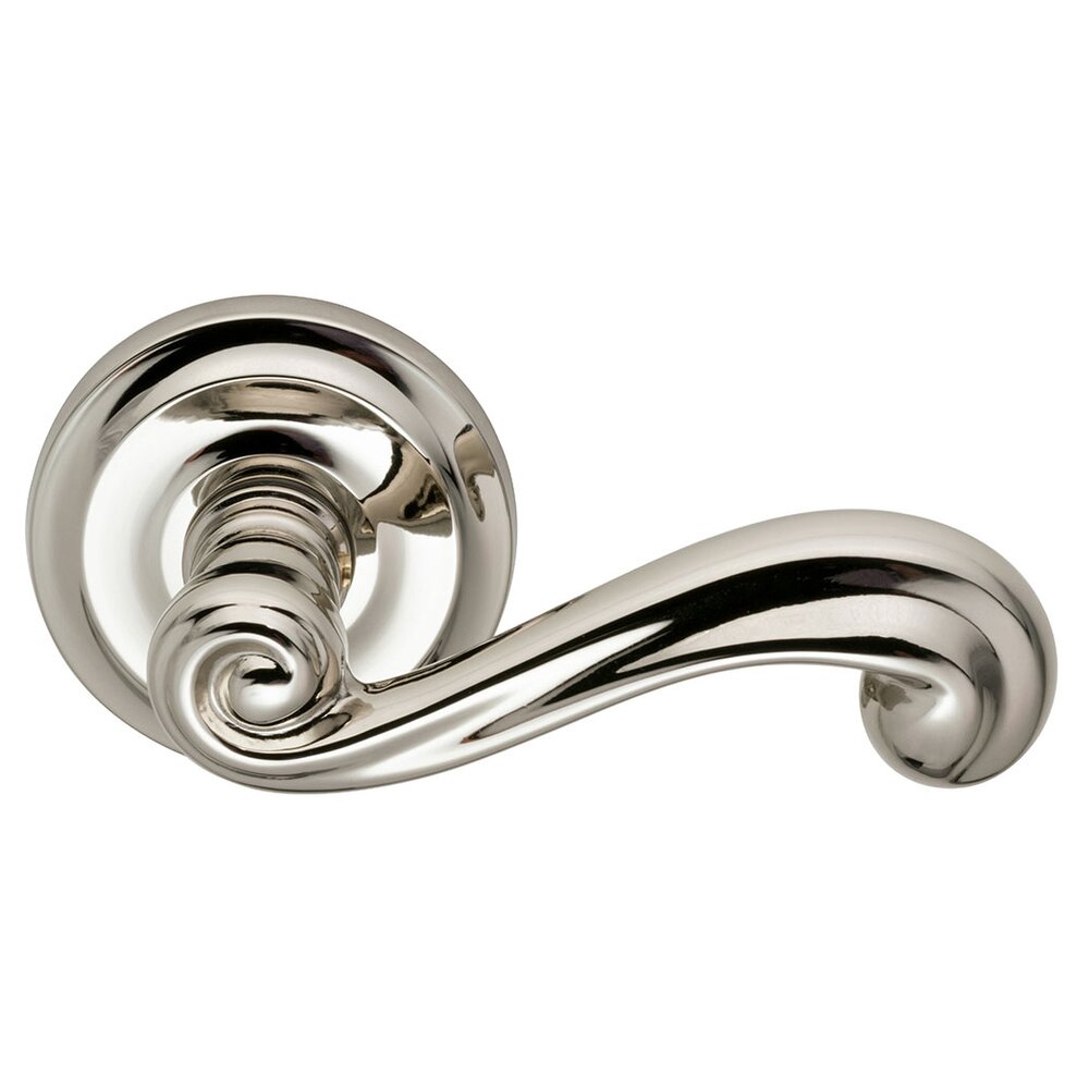 Passage Traditions Right Handed Lever with Radial Rosette in Polished Nickel Lacquered