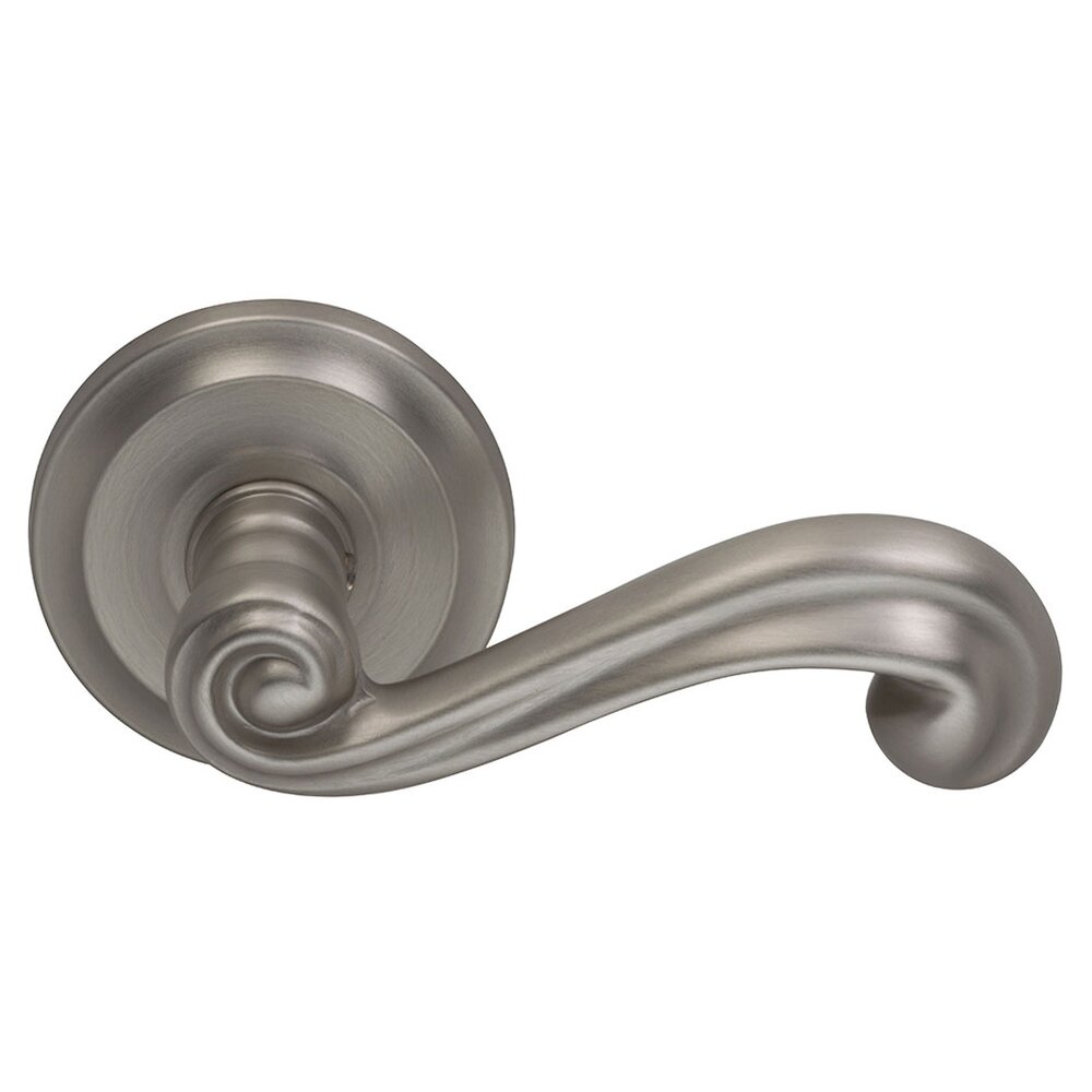 Passage Traditions Right Handed Lever with Radial Rosette in Satin Nickel Lacquered