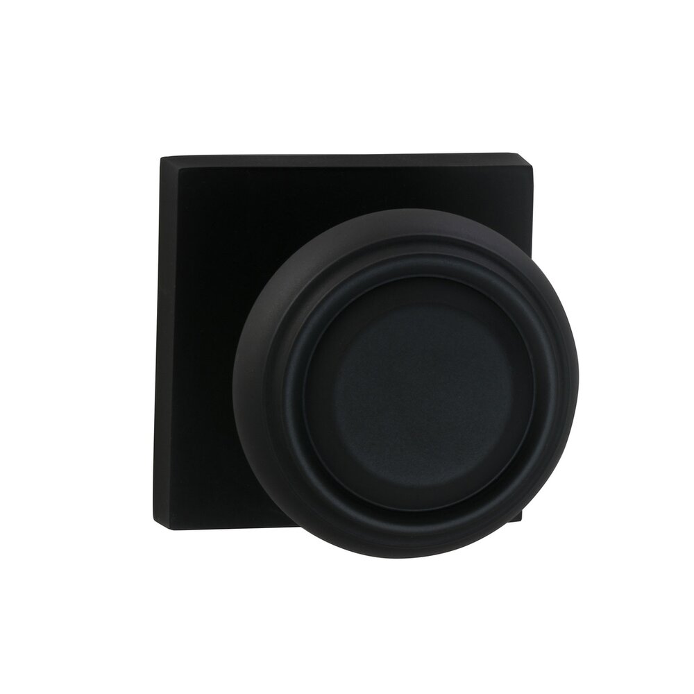 Privacy Traditional Knob with Square Rose in Oil-Rubbed Bronze