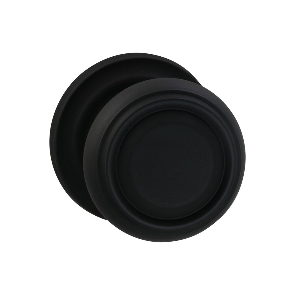 Single Dummy Traditional Knob with Traditional Rose in Oil Rubbed Bronze Lacquered