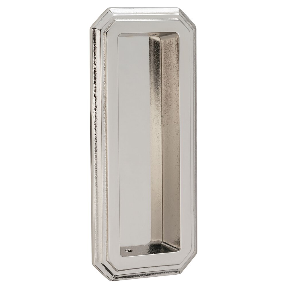 4" (102mm) Traditional Recessed Pull in Polished Polished Nickel Lacquered