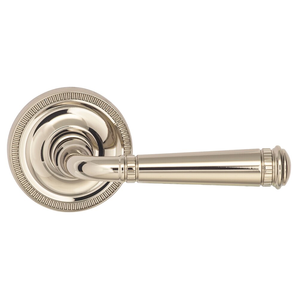 Single Dummy Milled Lever Milled Rose in Polished Polished Nickel Lacquered