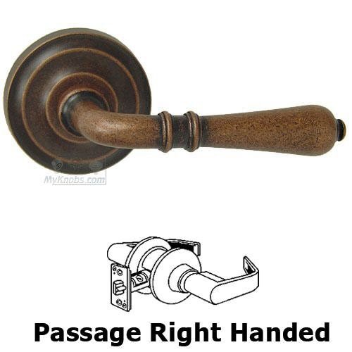 Passage Orlean Right Handed Lever with Radial Rosette in Vintage Copper