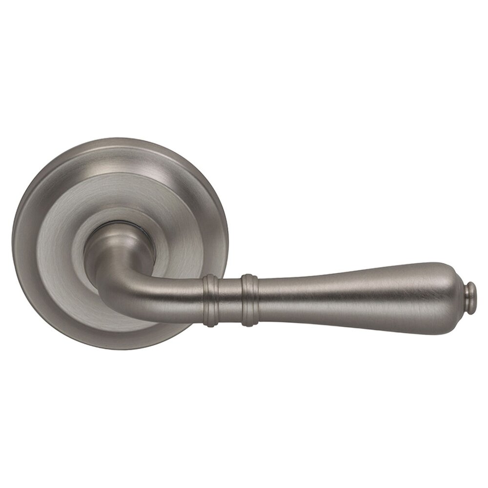 Double Dummy Traditions Right Handed Lever with Radial Rosette in Satin Nickel Lacquered
