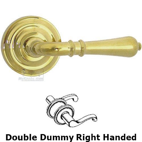 Double Dummy Orlean Right Handed Lever with Radial Rosette in Max Brass