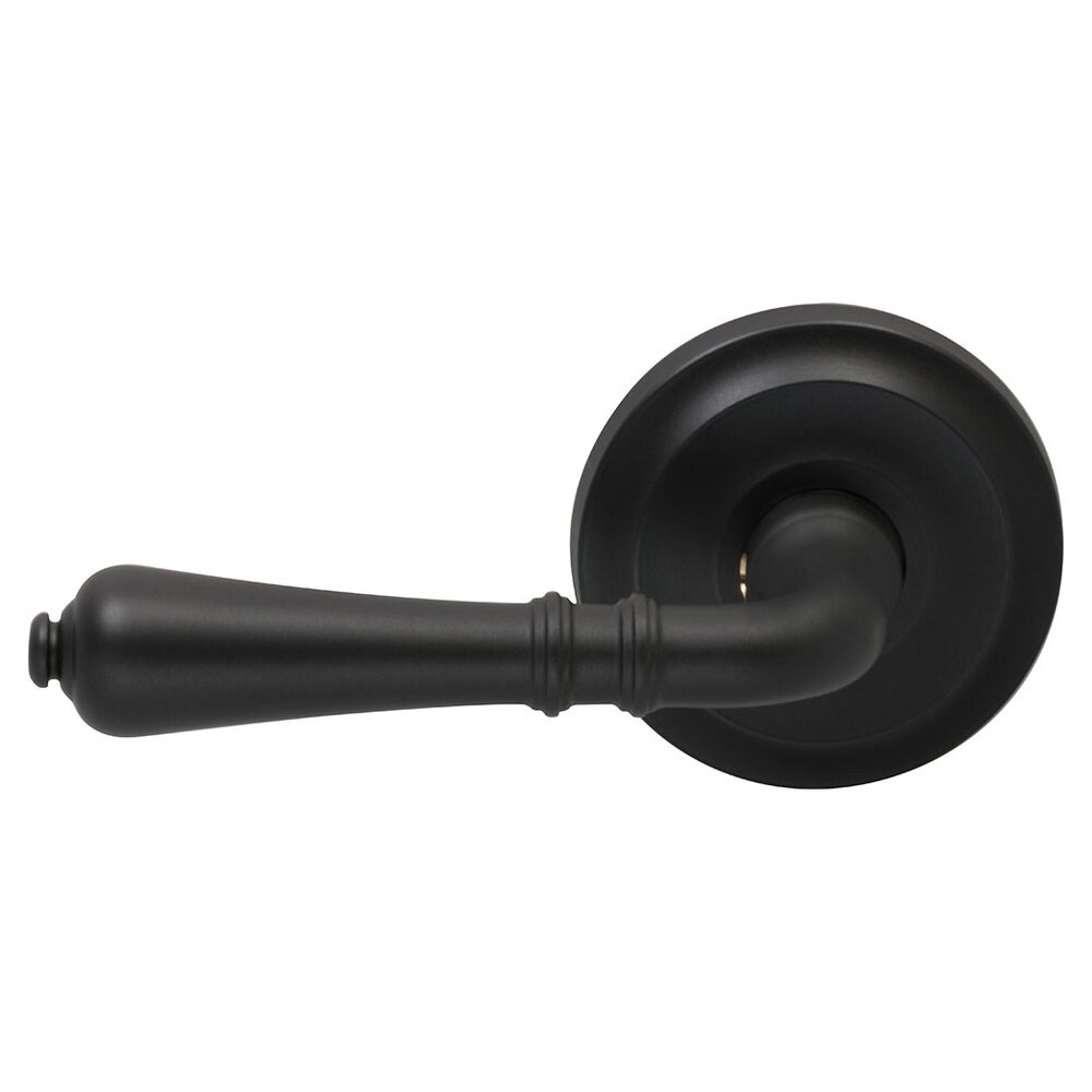 Privacy Traditions Left Handed Lever with Radial Rosette in Oil Rubbed Bronze Lacquered