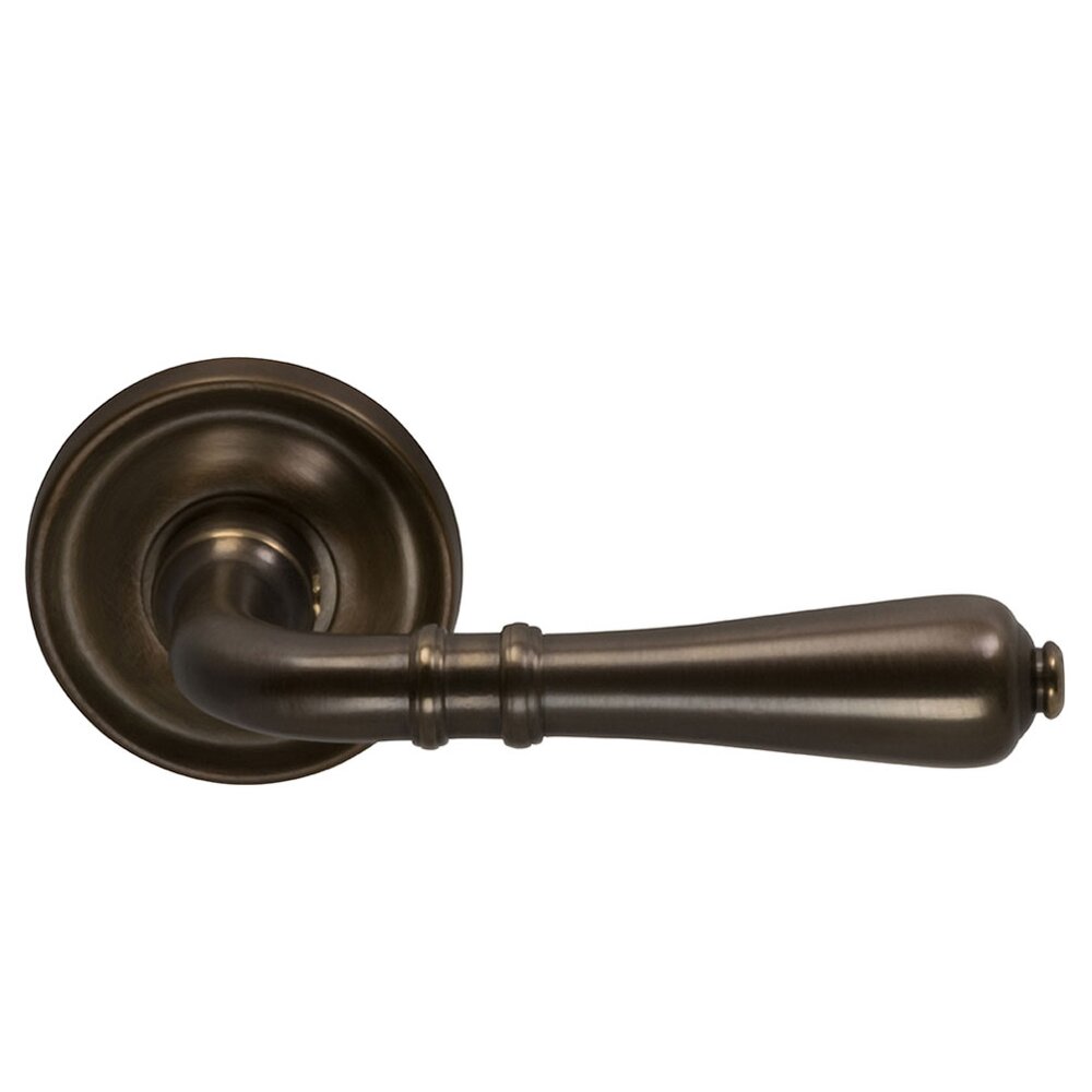 Passage Traditions Traditions Lever with Medium Radial Rosette in Antique Bronze Unlacquered
