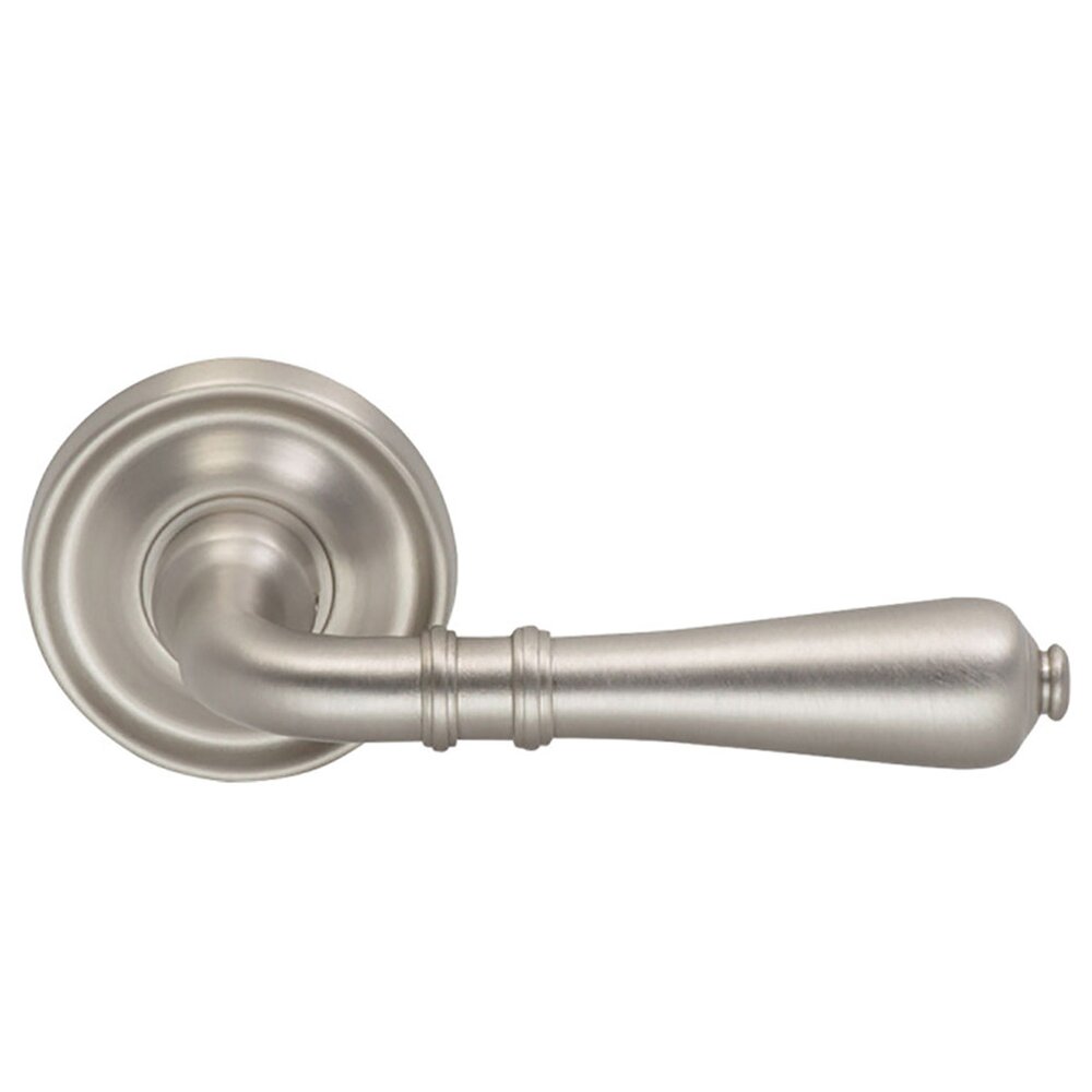 Single Dummy Traditions Traditions Lever with Medium Radial Rosette in Satin Nickel Lacquered